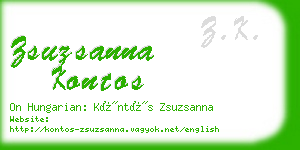 zsuzsanna kontos business card
